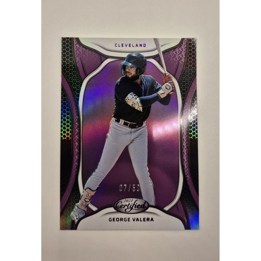 2023 Chronicles Certified George Valera #23 Mirror Purple /50 (RC) Current#Match